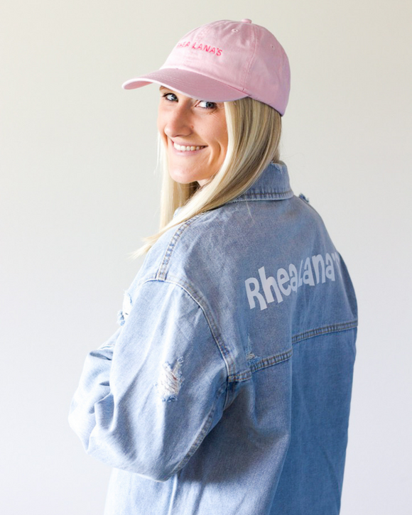 Pink Embroidered Hat