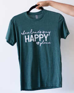 SALE - Forest Green "Happy Place" T-Shirt