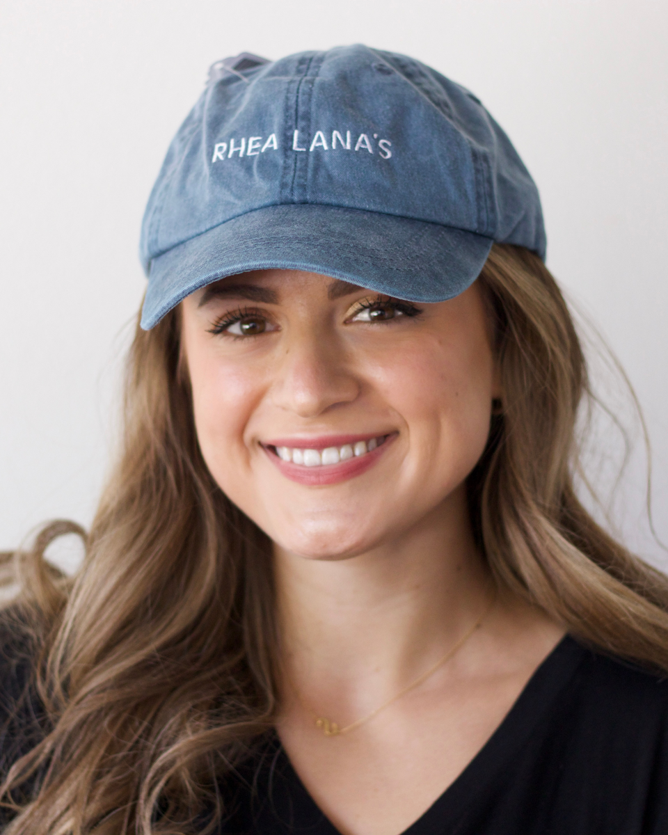 Denim Wash Embroidered Hat – Rhea Lana's Apparel