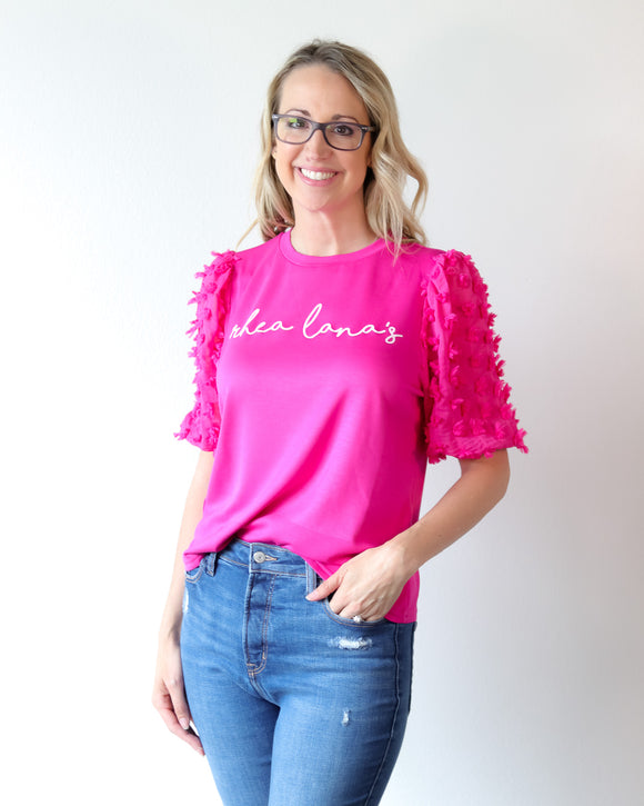 Pink Puff Sleeve Top