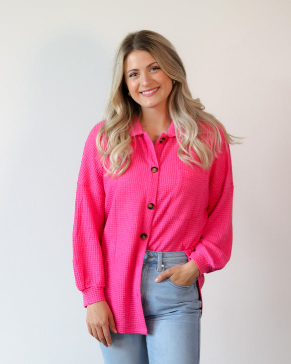 Pink Knit Cardigan