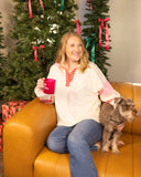 RL Collared Patchwork Top