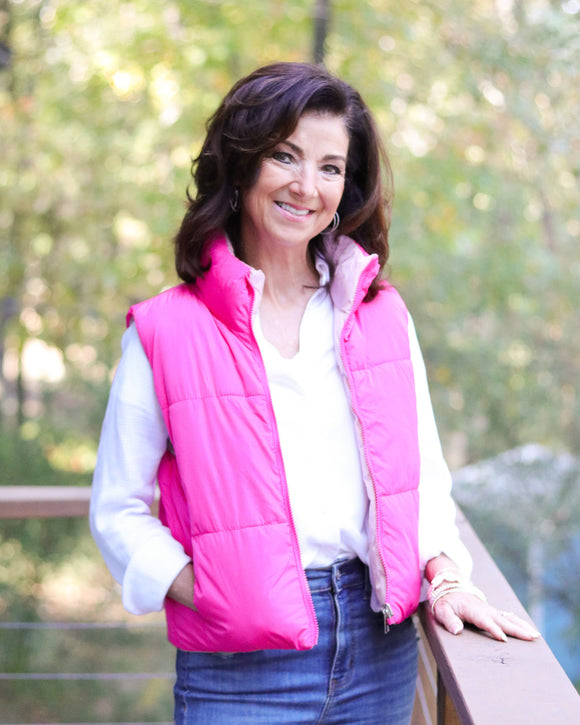 Pink Puffer Vest