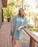 RL Stripe Knit T-Shirt Dress