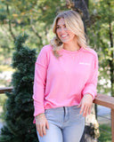 Pink Ribbed Long Sleeve