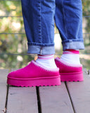 Pink Platform Slip-Ons