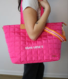 RL Pink Quilted Tote Bag