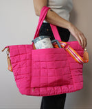 RL Pink Quilted Tote Bag