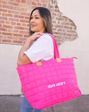RL Pink Quilted Tote Bag