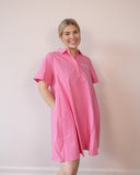 RL Poplin Collar Pleated Dress